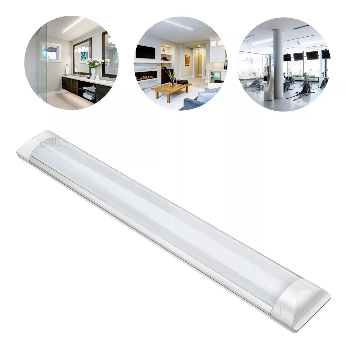 Luminária Slim Led Batten 36w 120cm 6500k Branco frio Bivolt - Image 2