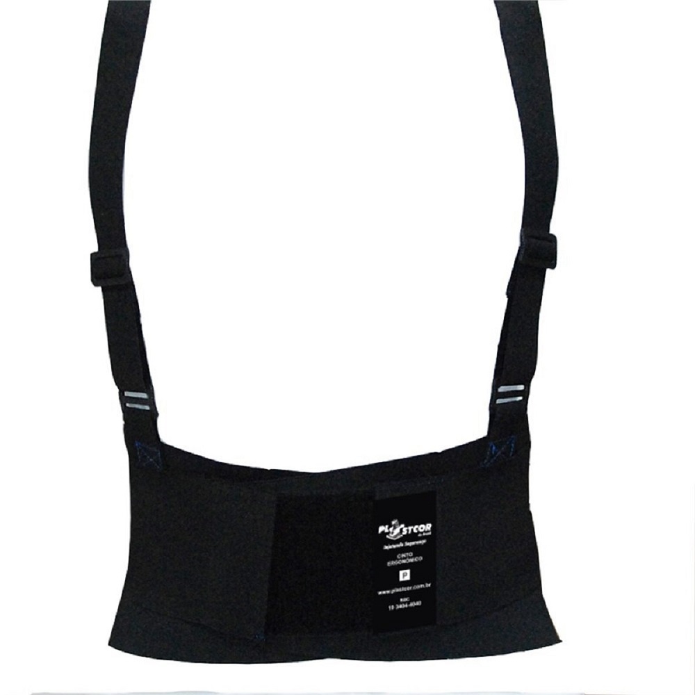 Cinta Ergonômico Abdominal Preto Tamanho G - Plastcor - Image 2