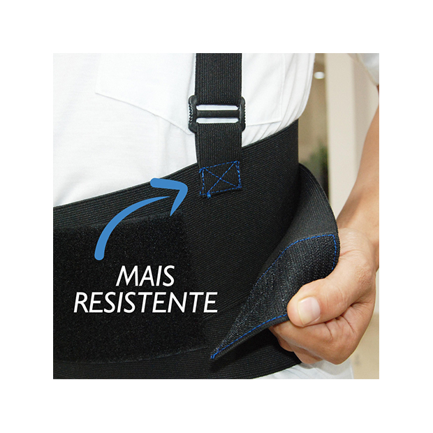 Cinta Ergonômico Abdominal Preto Tamanho G - Plastcor - Image 4