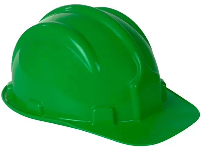Capacete Plastcor completo com Carneira Azul/Verde -CA 31469