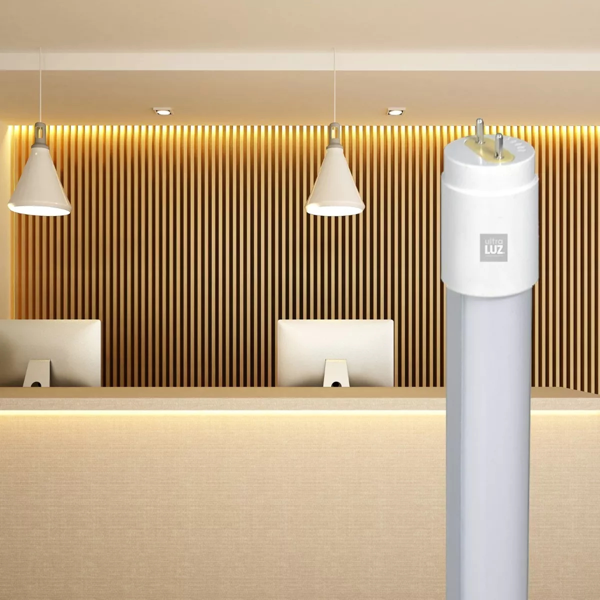 Lâmpada Led 18w Tubular T8 120cm 3000k Branco quente Bivolt - Image 3